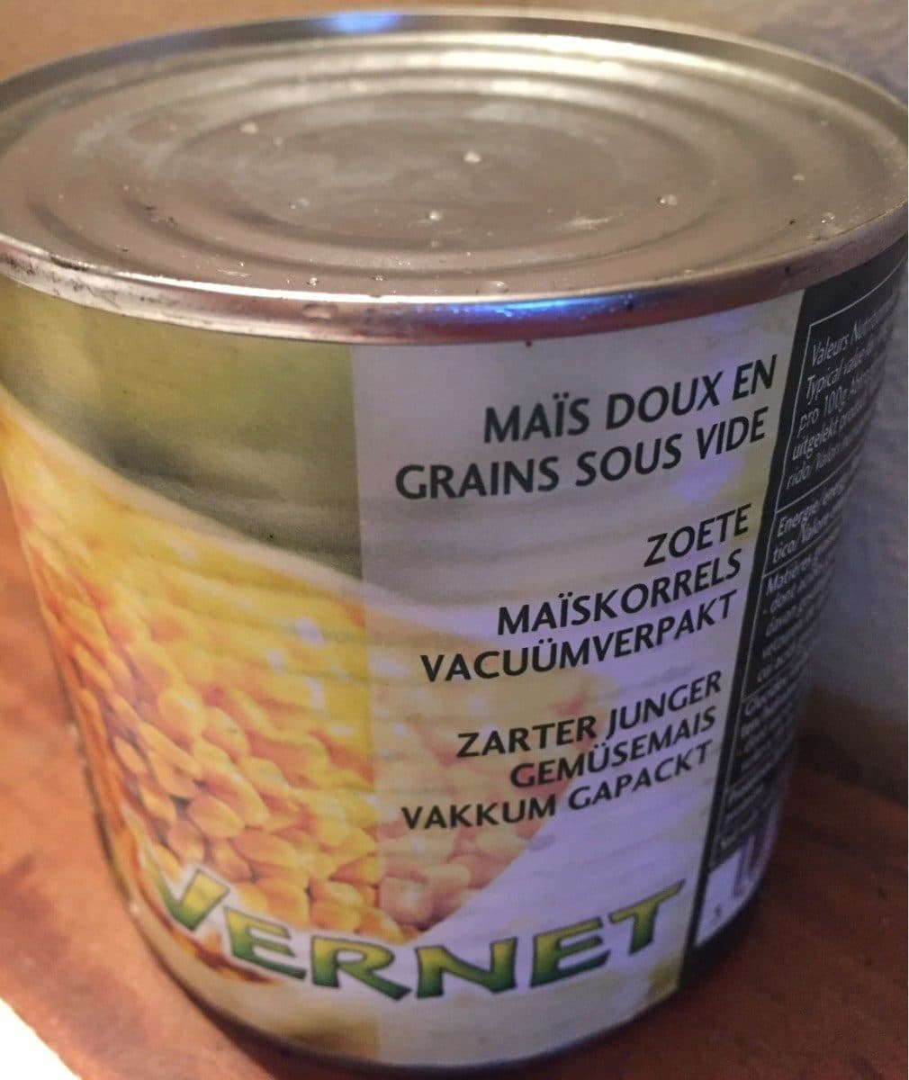 Open Food Facts Bte 1 / 2 Mais Grain Vernet packshot