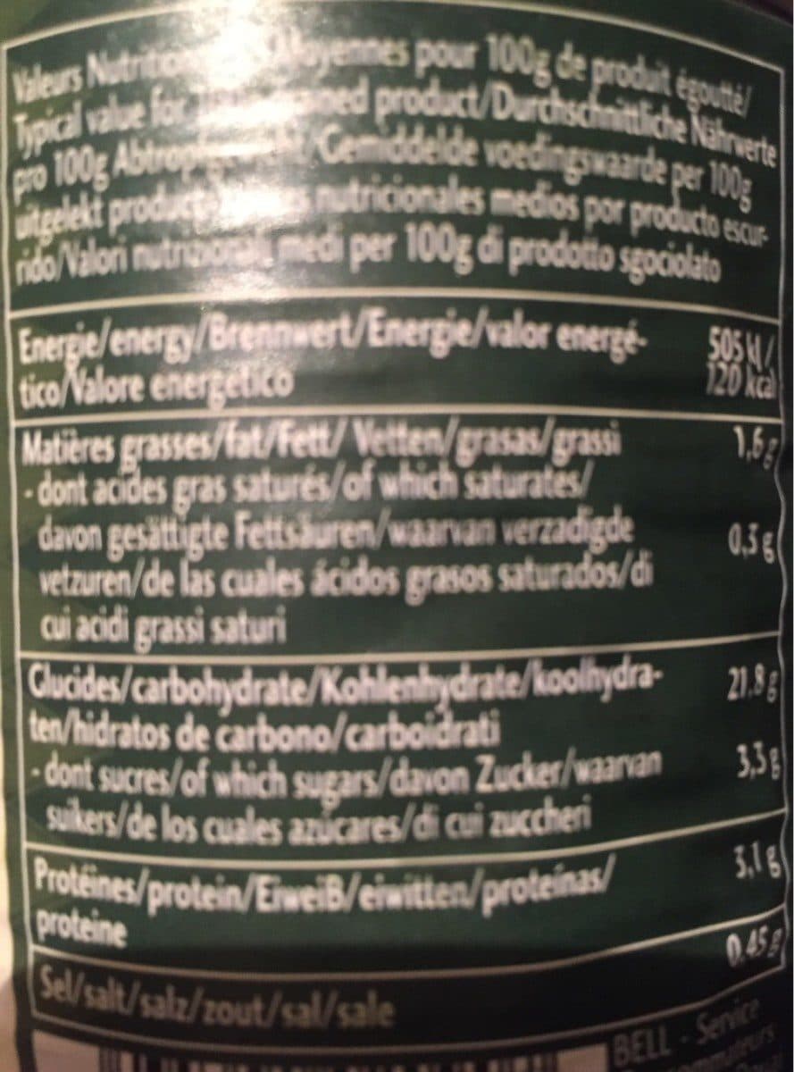 Open Food Facts Bte 1 / 2 Mais Grain Vernet packshot