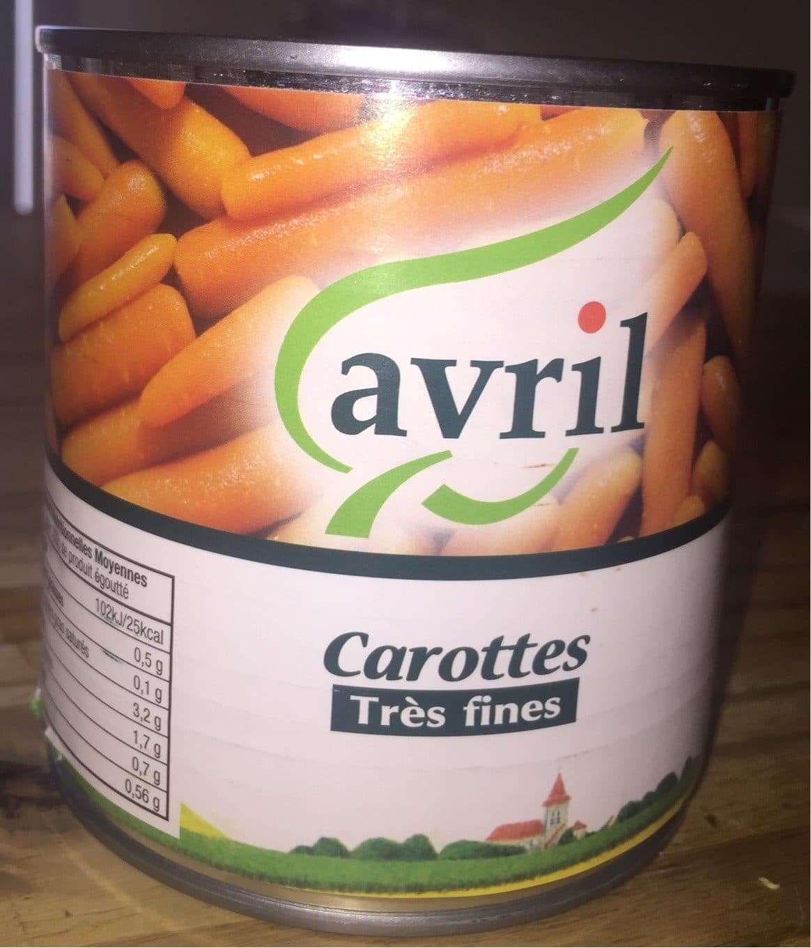 Avril Carottes très fines packshot