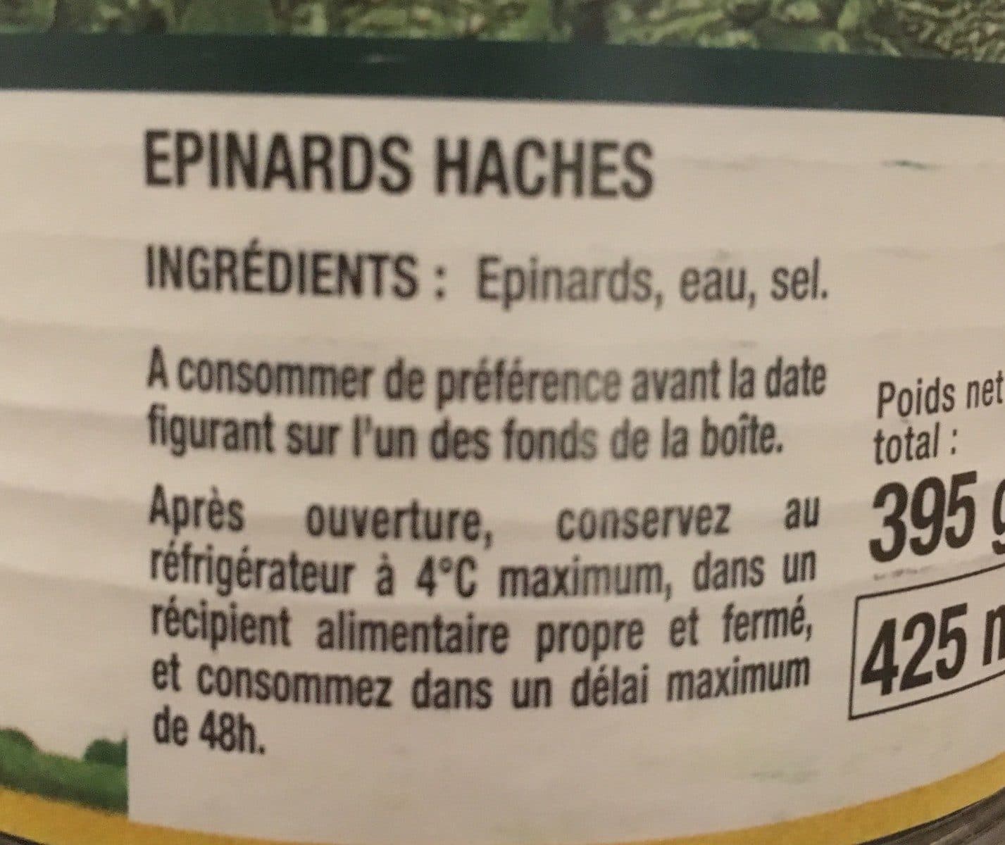 Avril Epinard hachés packshot