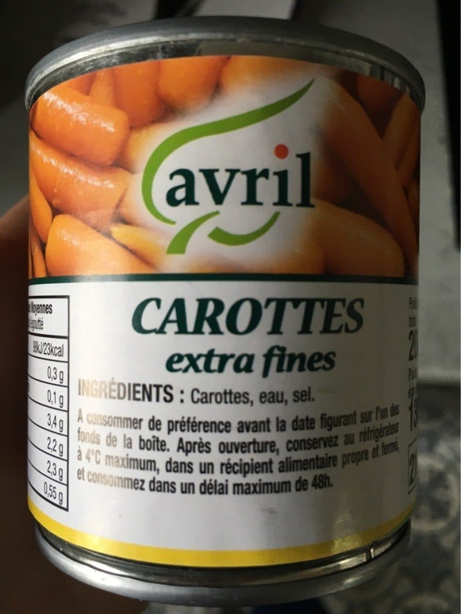 Avril Carottes extra fines packshot