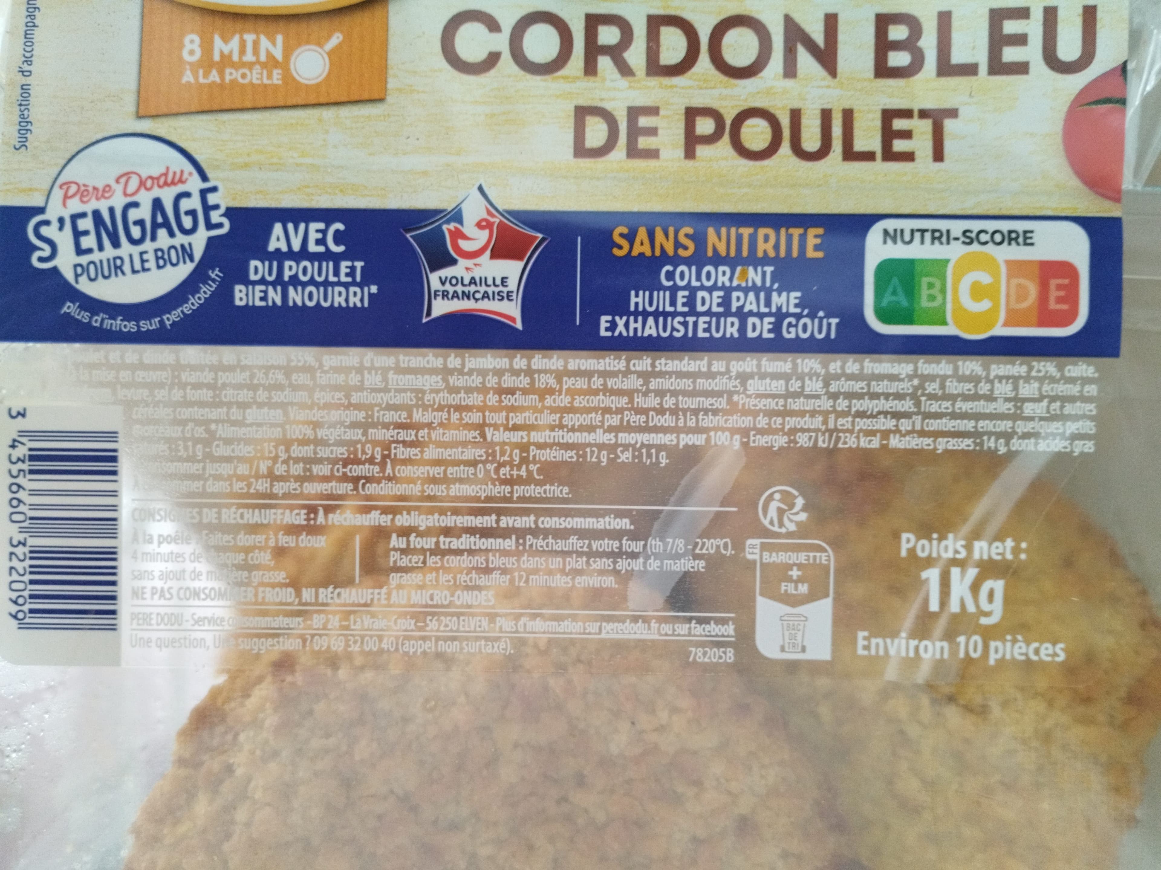 Douce france Cordons bleus de poulet - Les bons plans X10 packshot