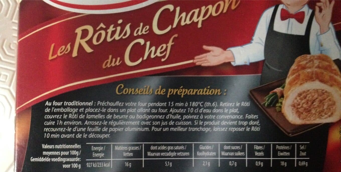 Pere Dodu Rôti de Chapon farci au jus de truffe noire packshot