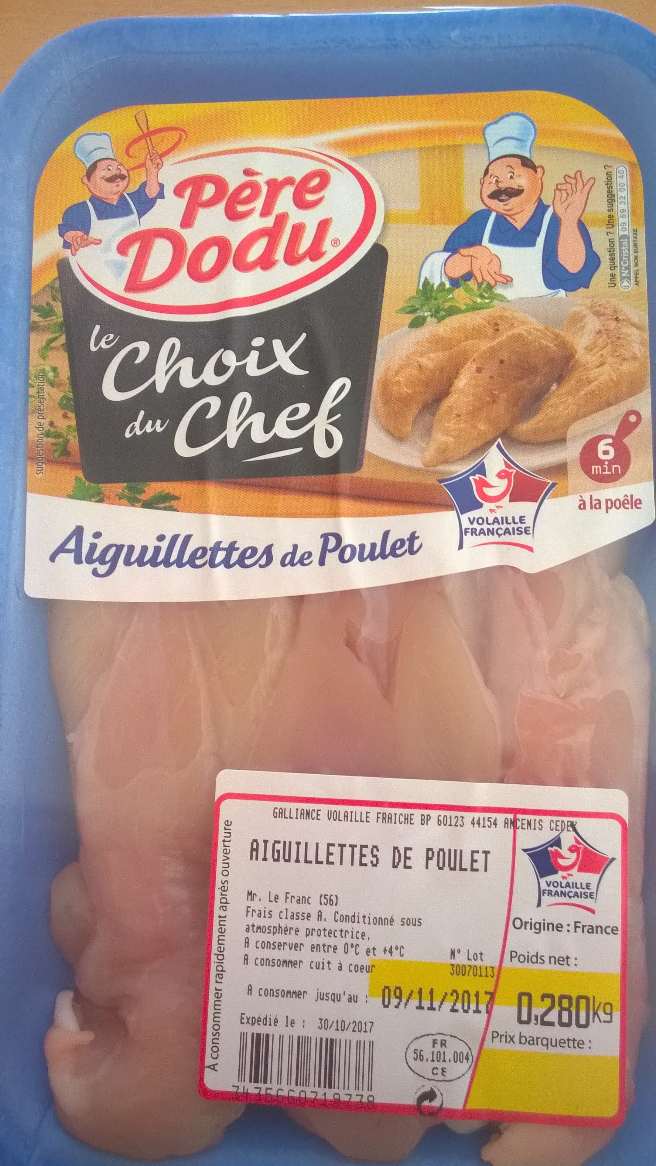 père dodu Aiguillette poulet Douce France Poulet packshot