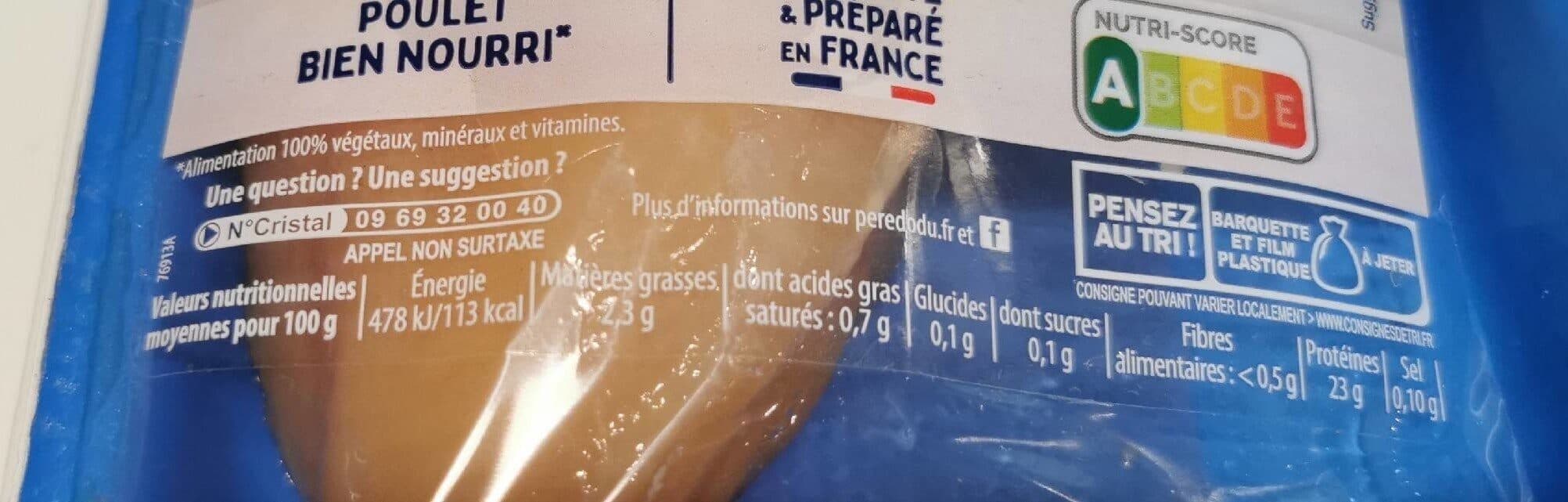 Open Food Facts Filets de poulet jaune packshot