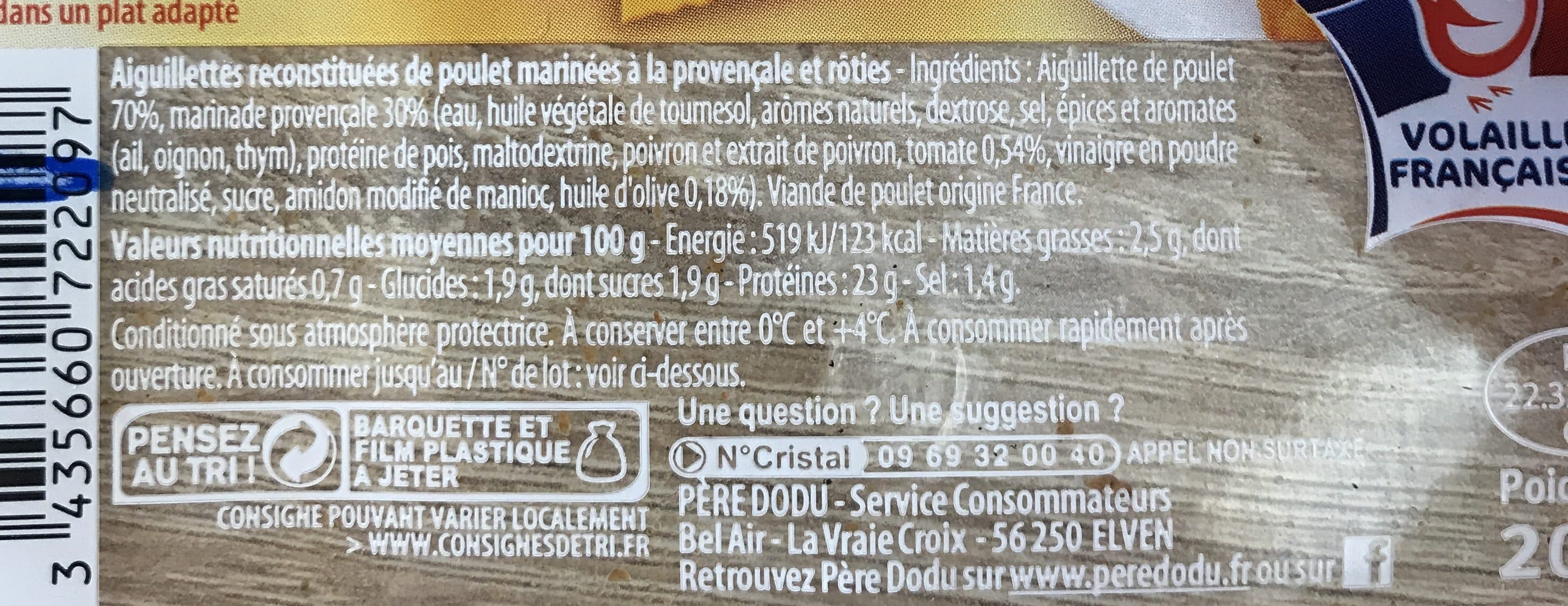 Pere Dodu Mes P'tites aiguillettes de poulet provençale packshot