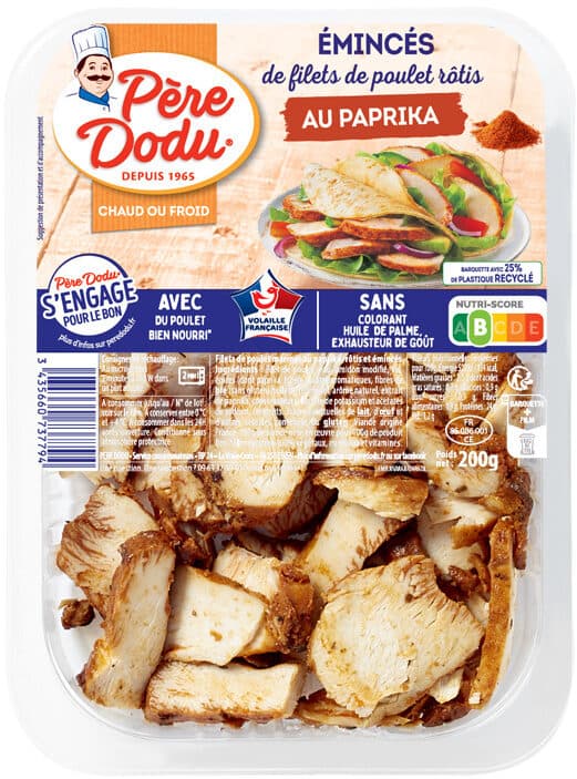 Père Dodu Émincés de filet poulet paprika packshot