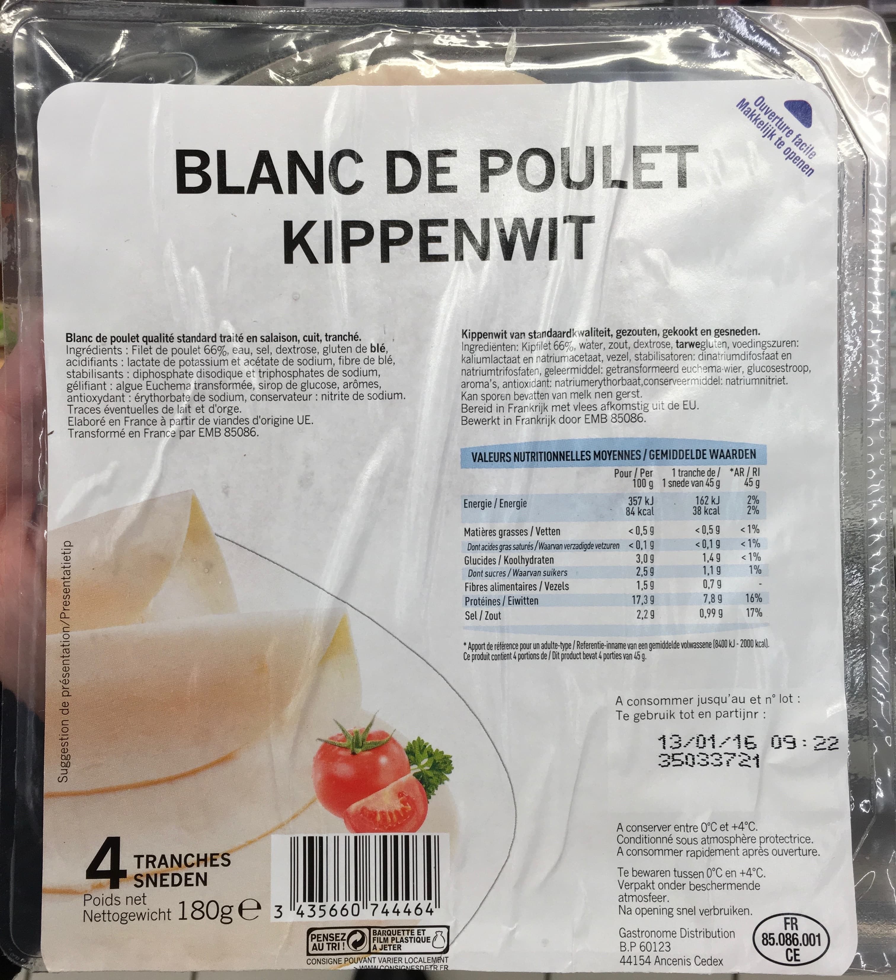 Gastronome Distribution Blanc de poulet packshot