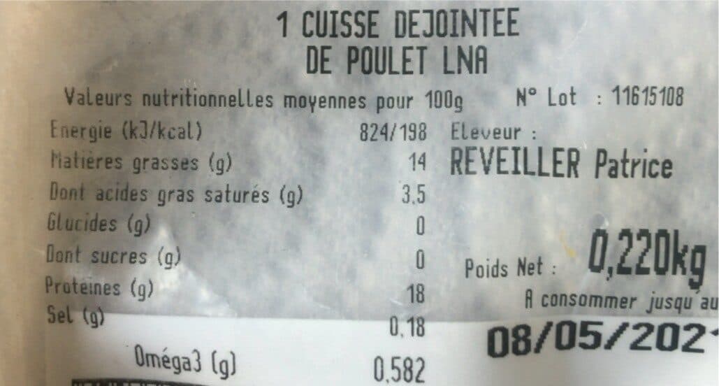 La Nouvelle Agriculture Cuisse de Poulet packshot