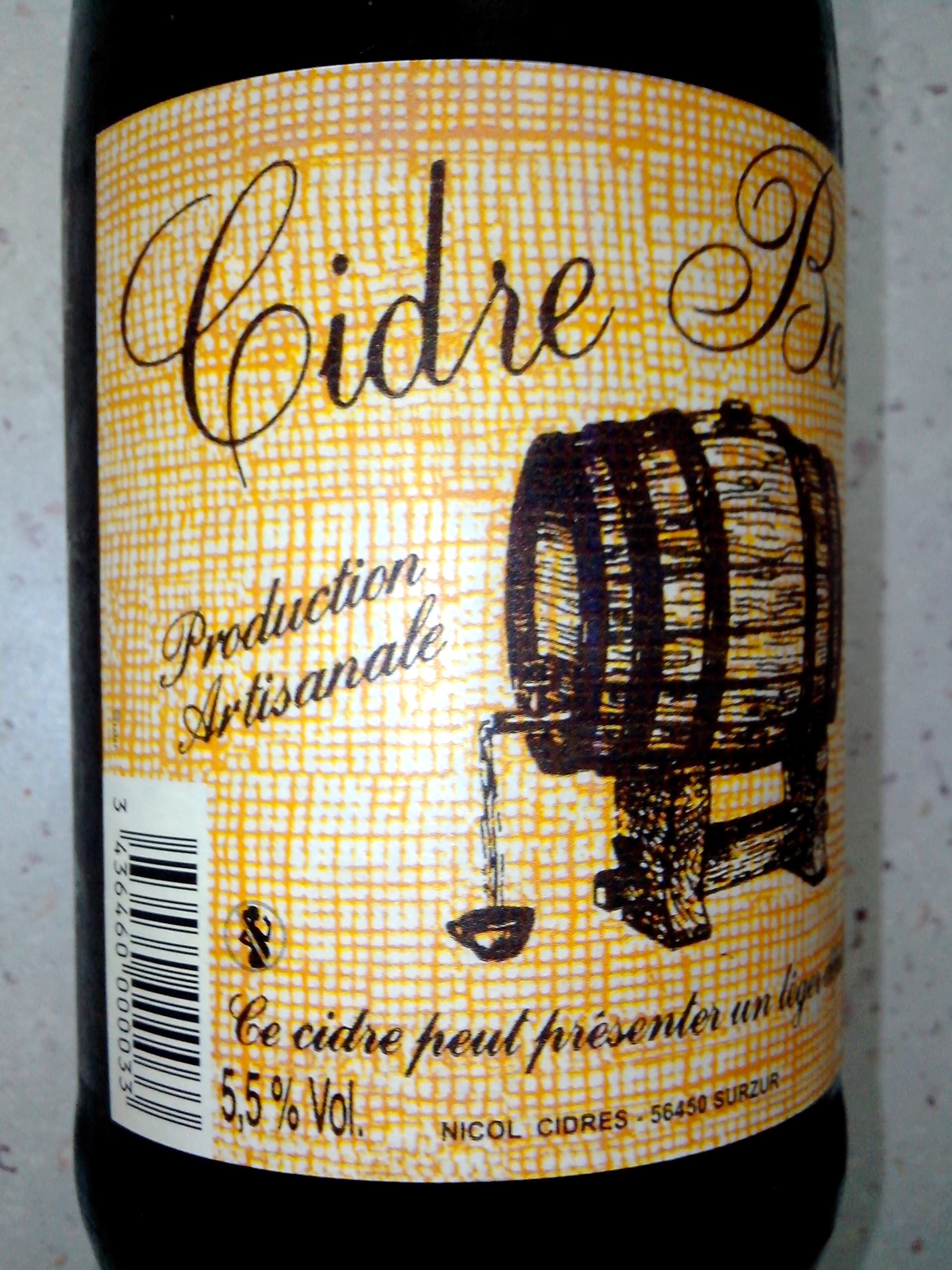 Nicol Cidres Cidre Bouché packshot