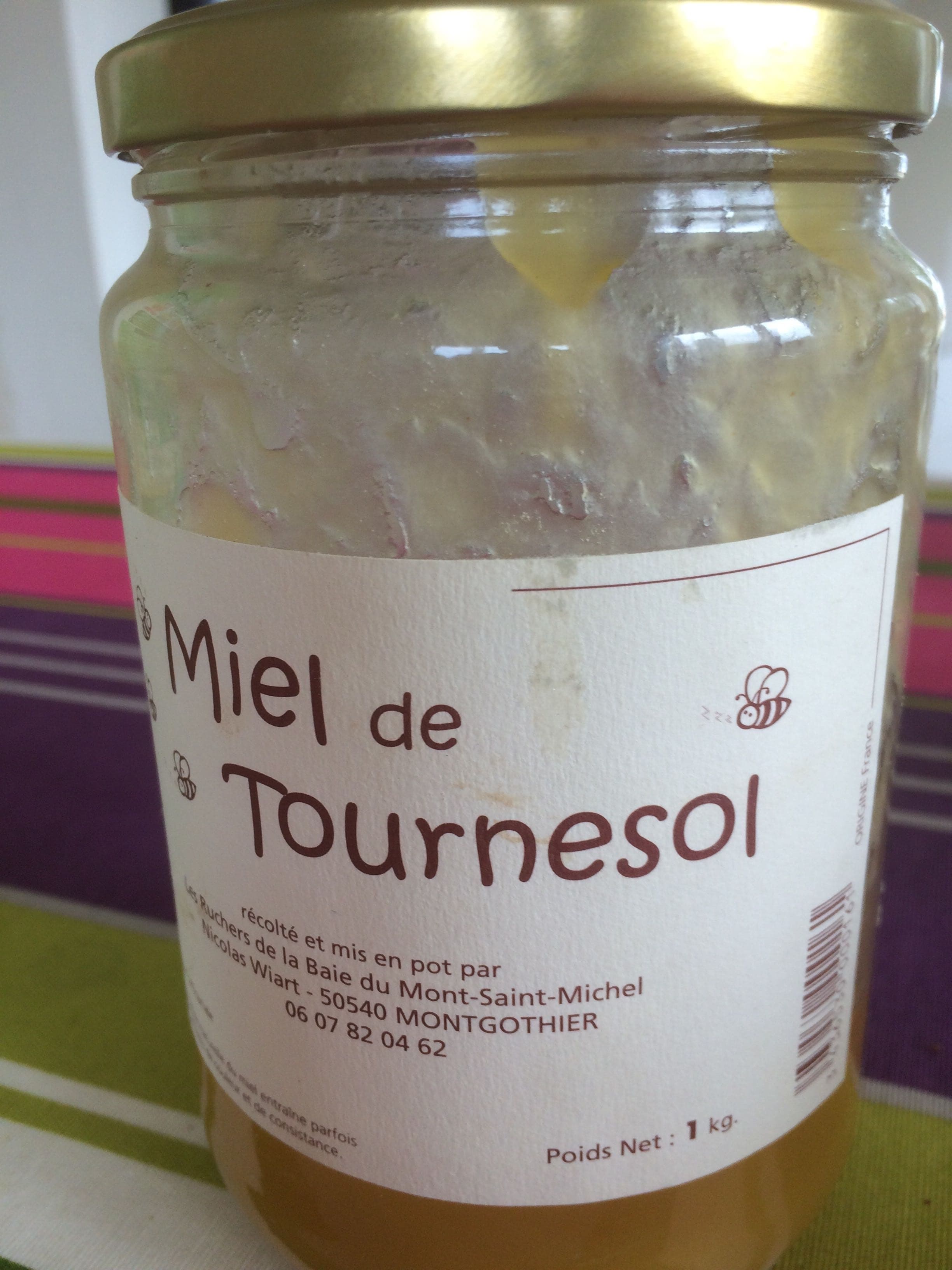 Les Ruchers de la Baie du Mont-Saint-Michel Miel de Tournesol packshot