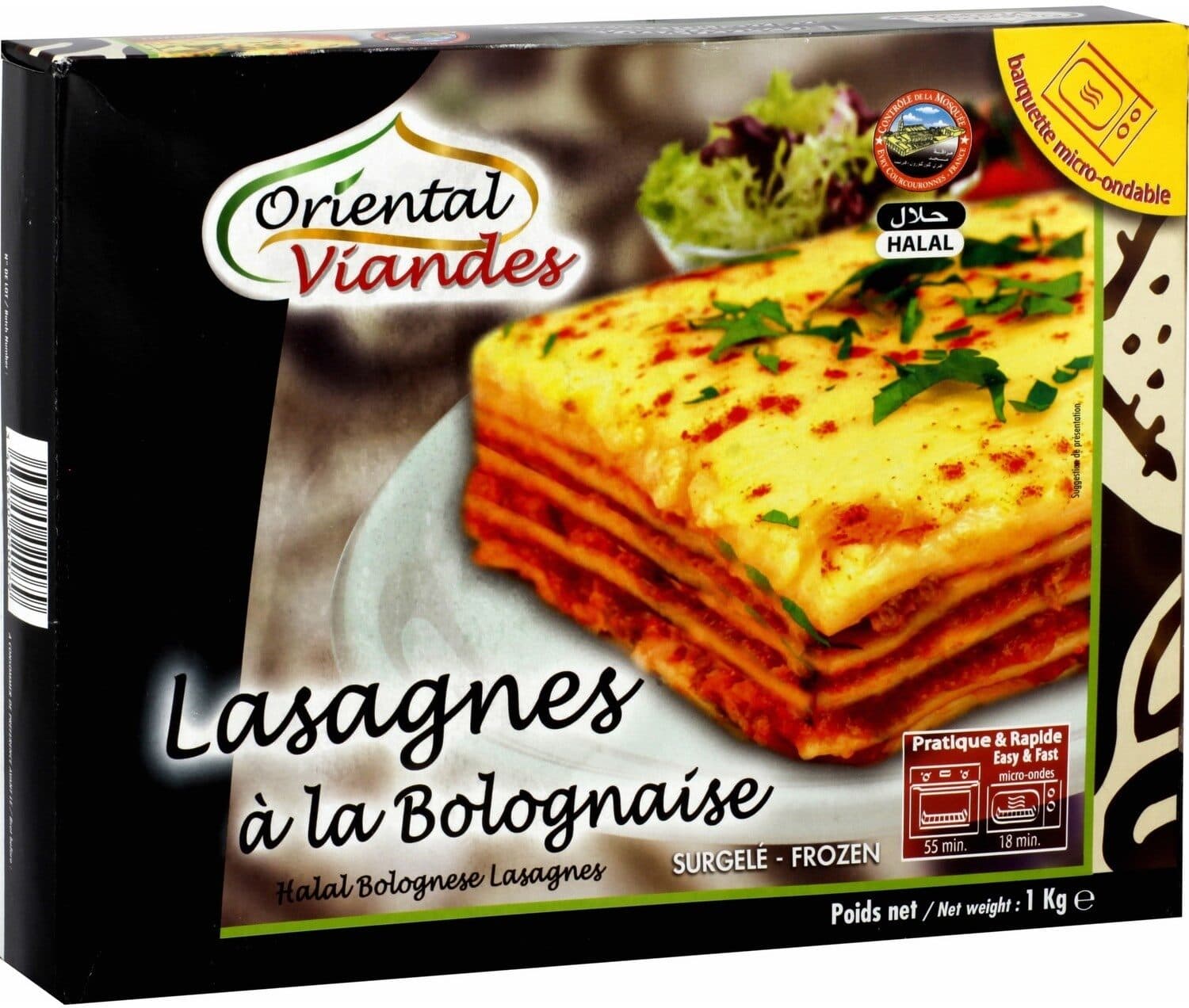 Oriental viandes Lasagnes à la Bolognaise Halal packshot