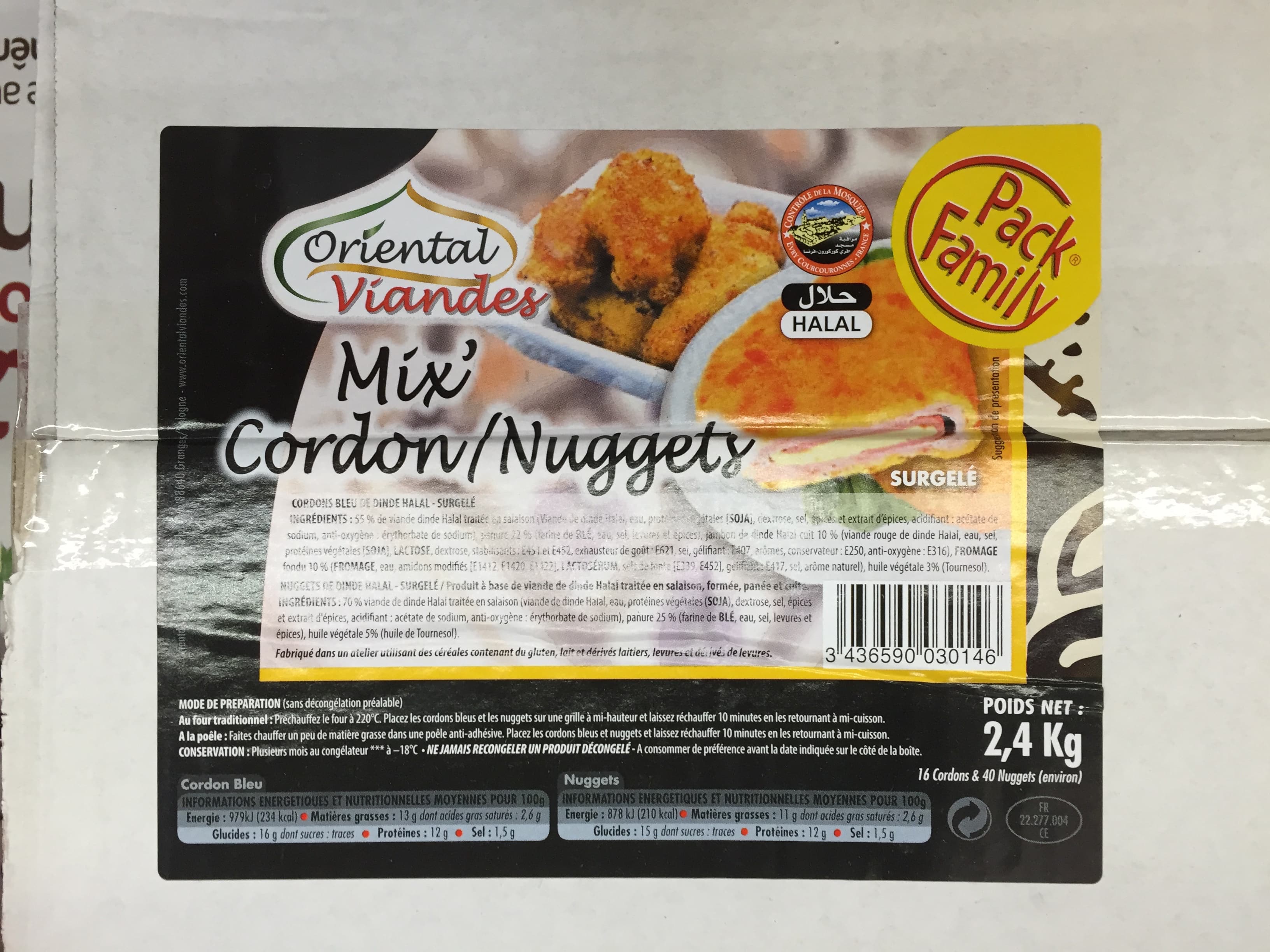 Oriental Viandes Mix' Cordon / Nuggets packshot
