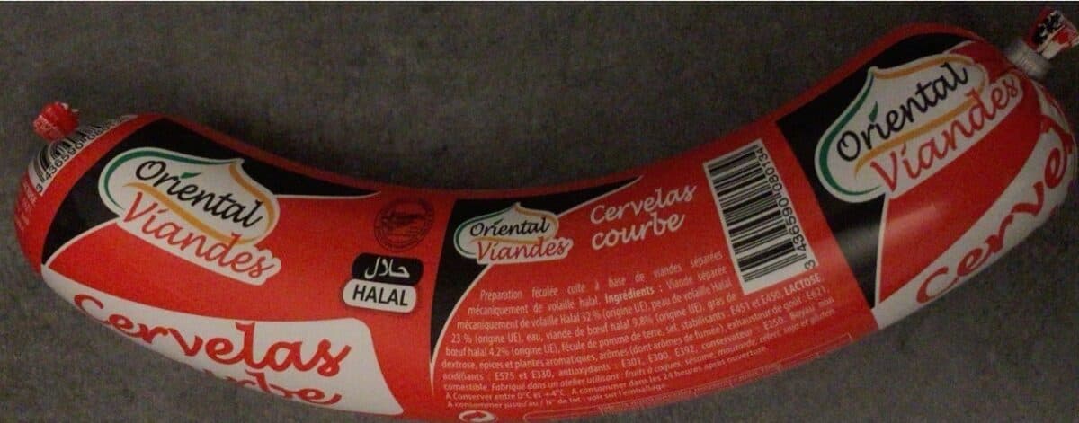 oriental viandes Cervelas hallal packshot