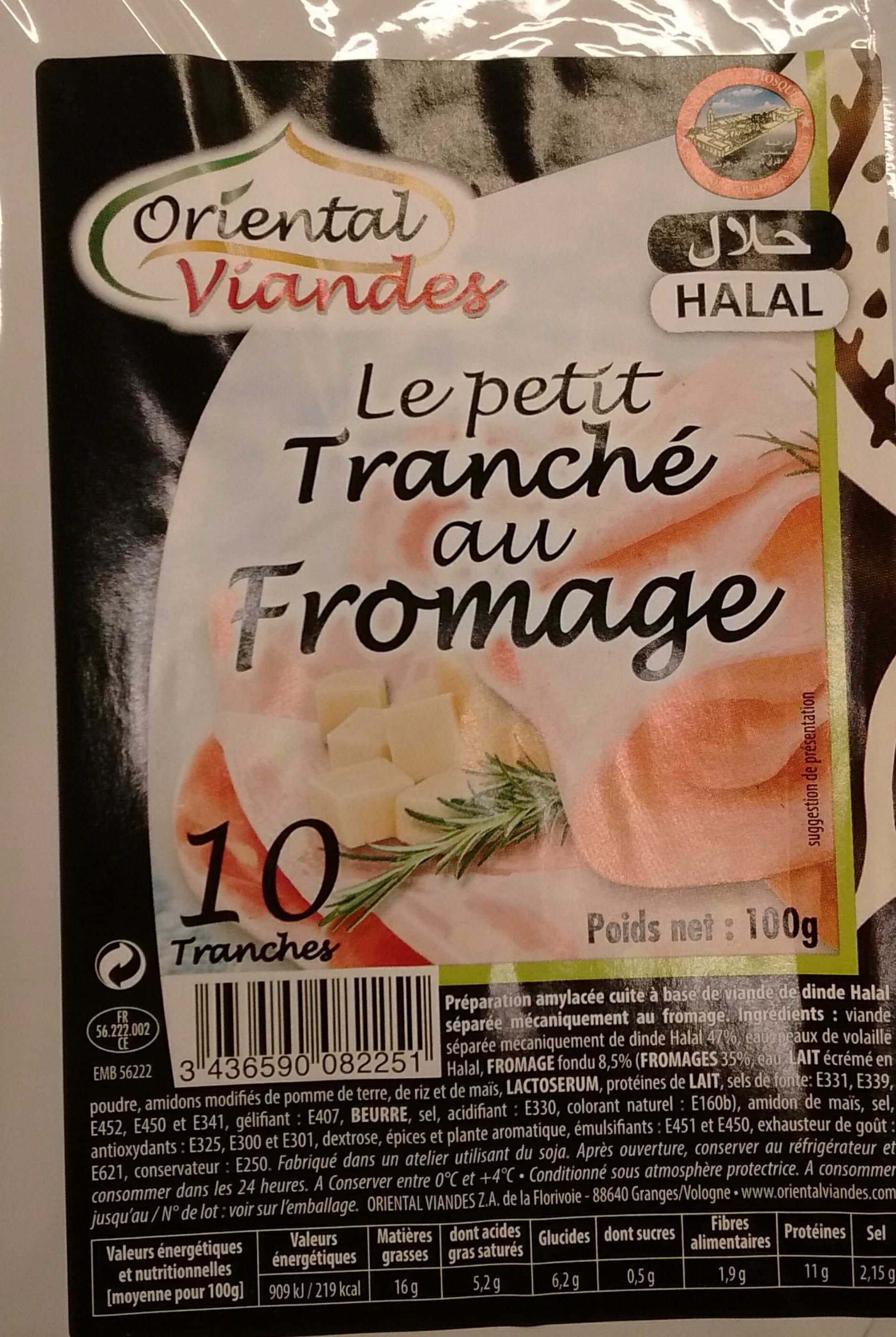 Oriental Viandes Le petit tranché au fromage packshot