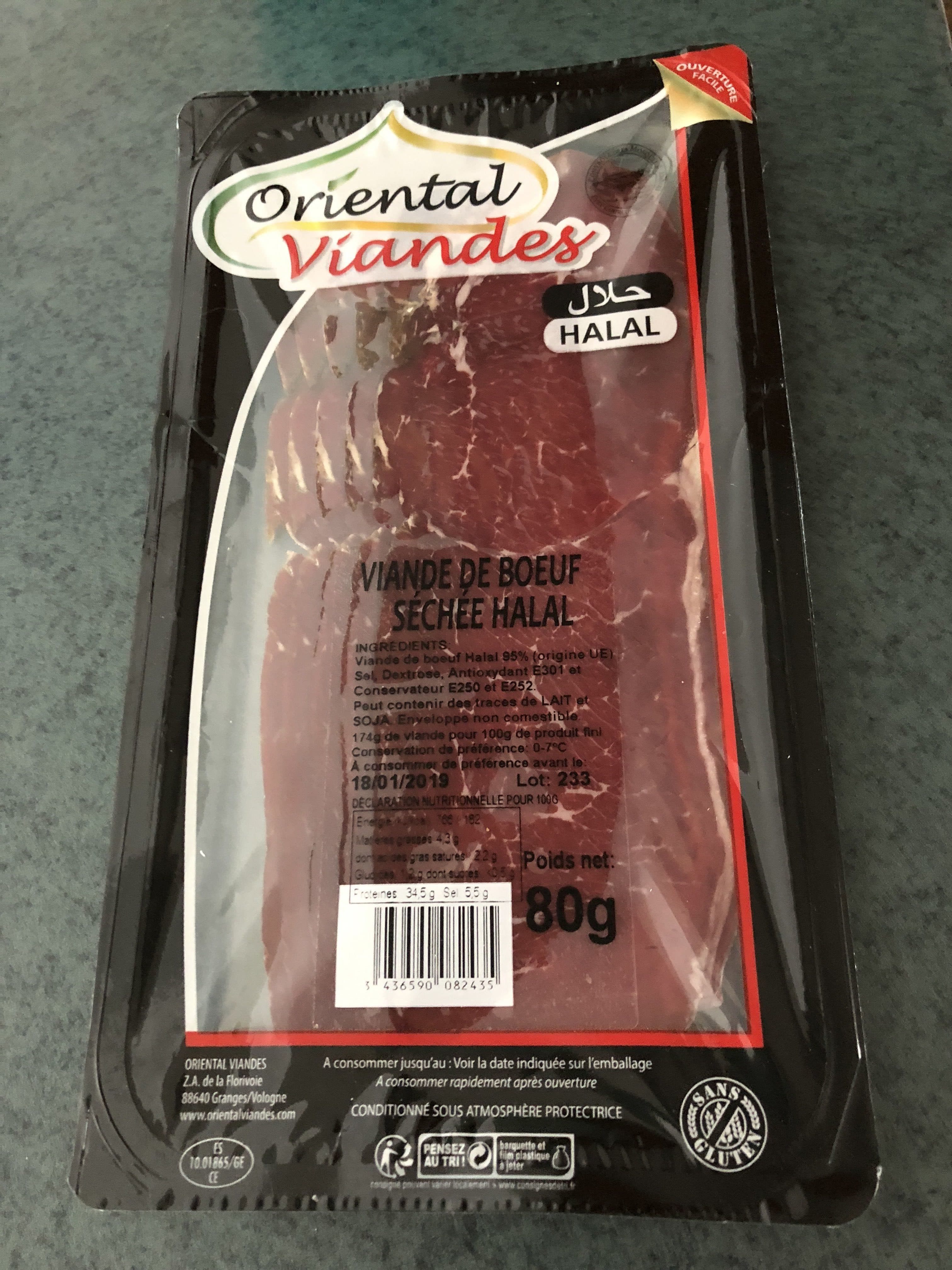 Oriental viandes Fines tranches de boeuf séché packshot