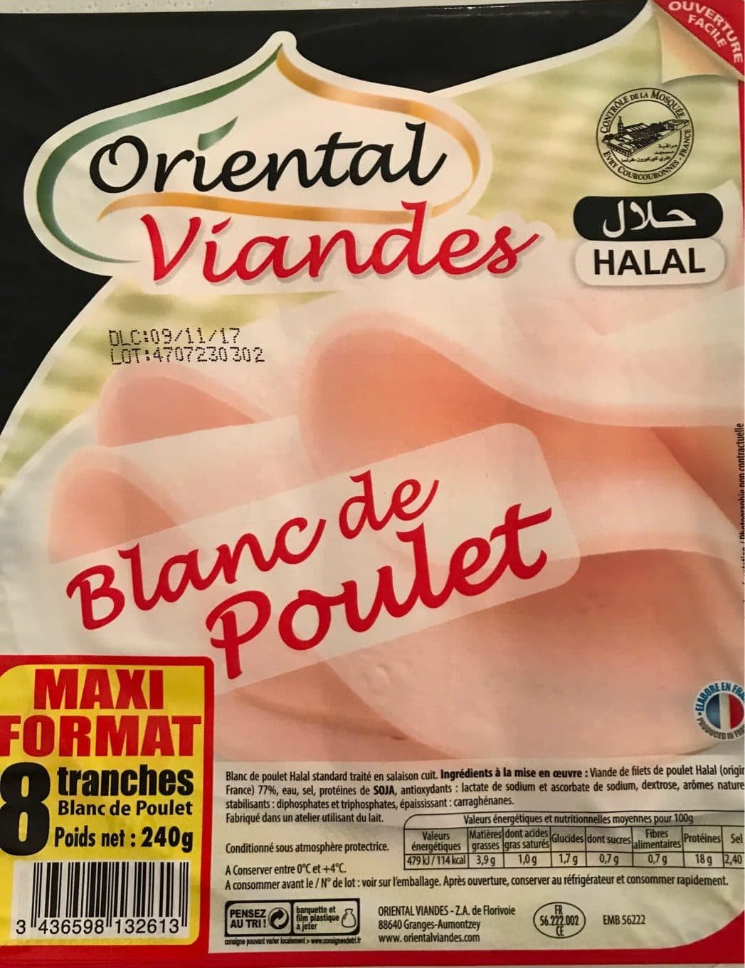 Oriental Viandes Le Tranché de Poulet packshot
