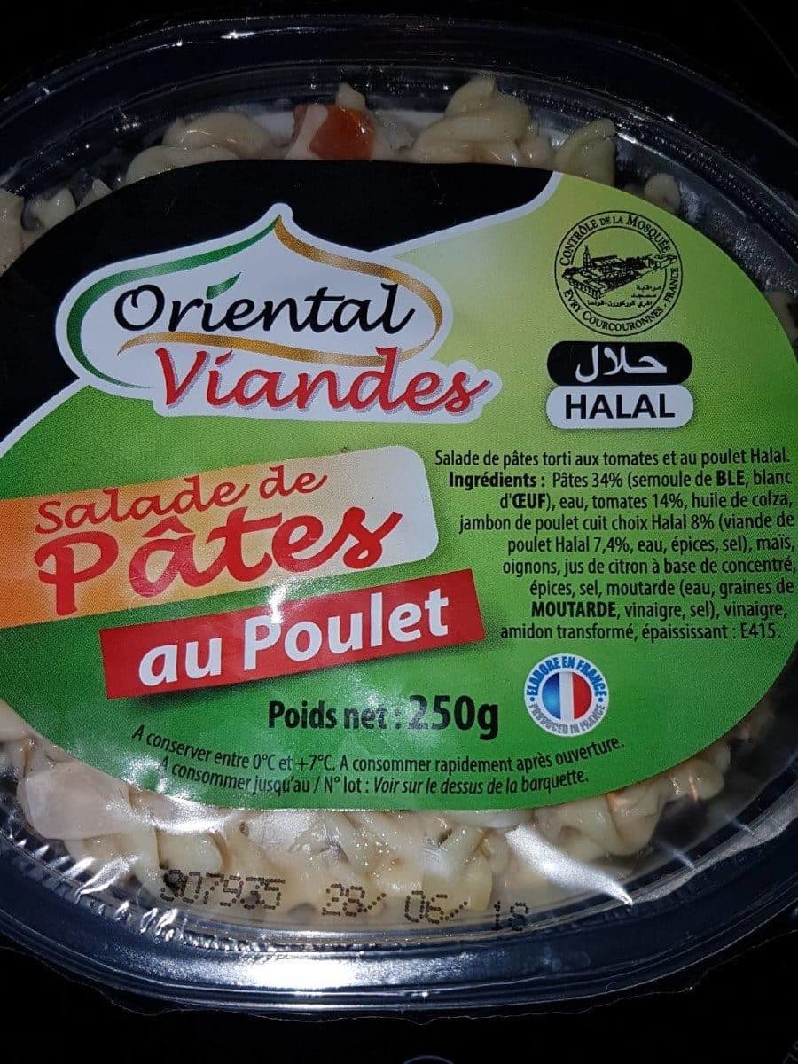 Oriental Viandes Salade de pâtes au poulet halal packshot