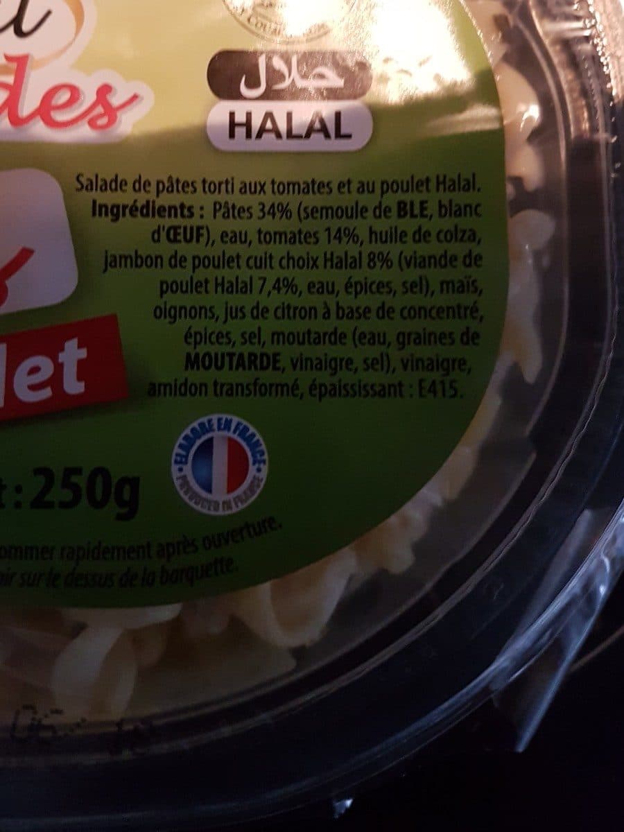 Oriental Viandes Salade de pâtes au poulet halal packshot