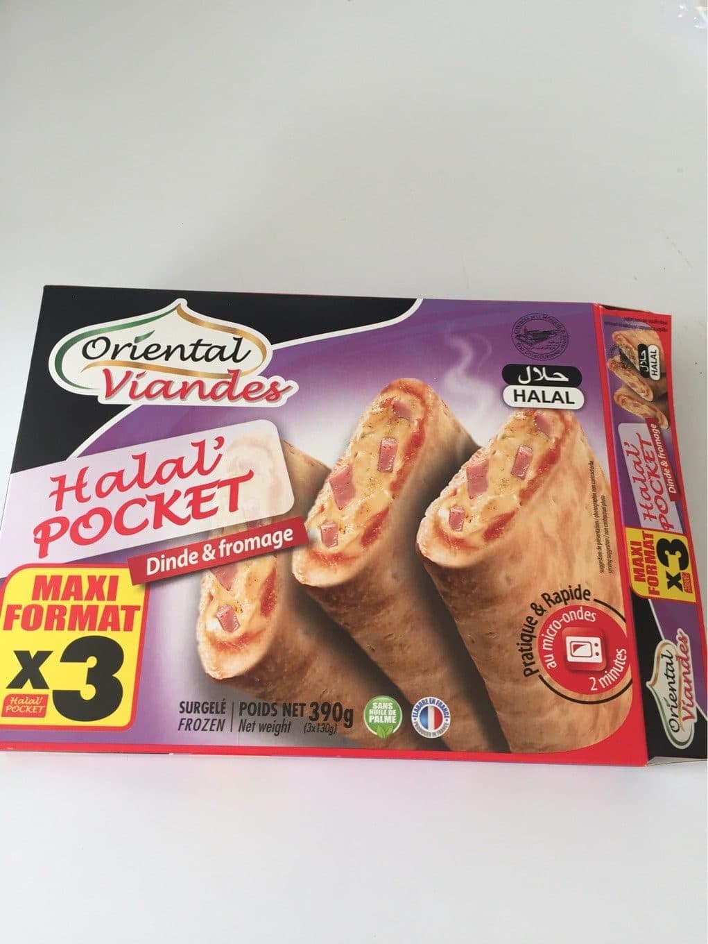 Oriental Viandes Halal Pocket dinde et fomage packshot