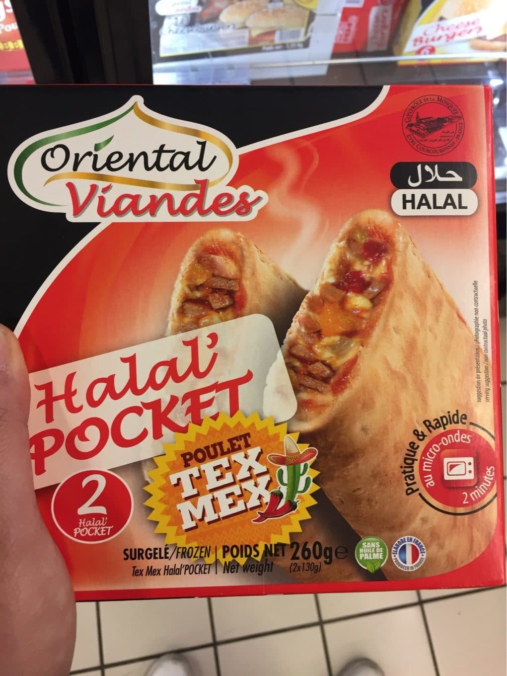 Oriental Viande Halal pocket poulet tex mex packshot