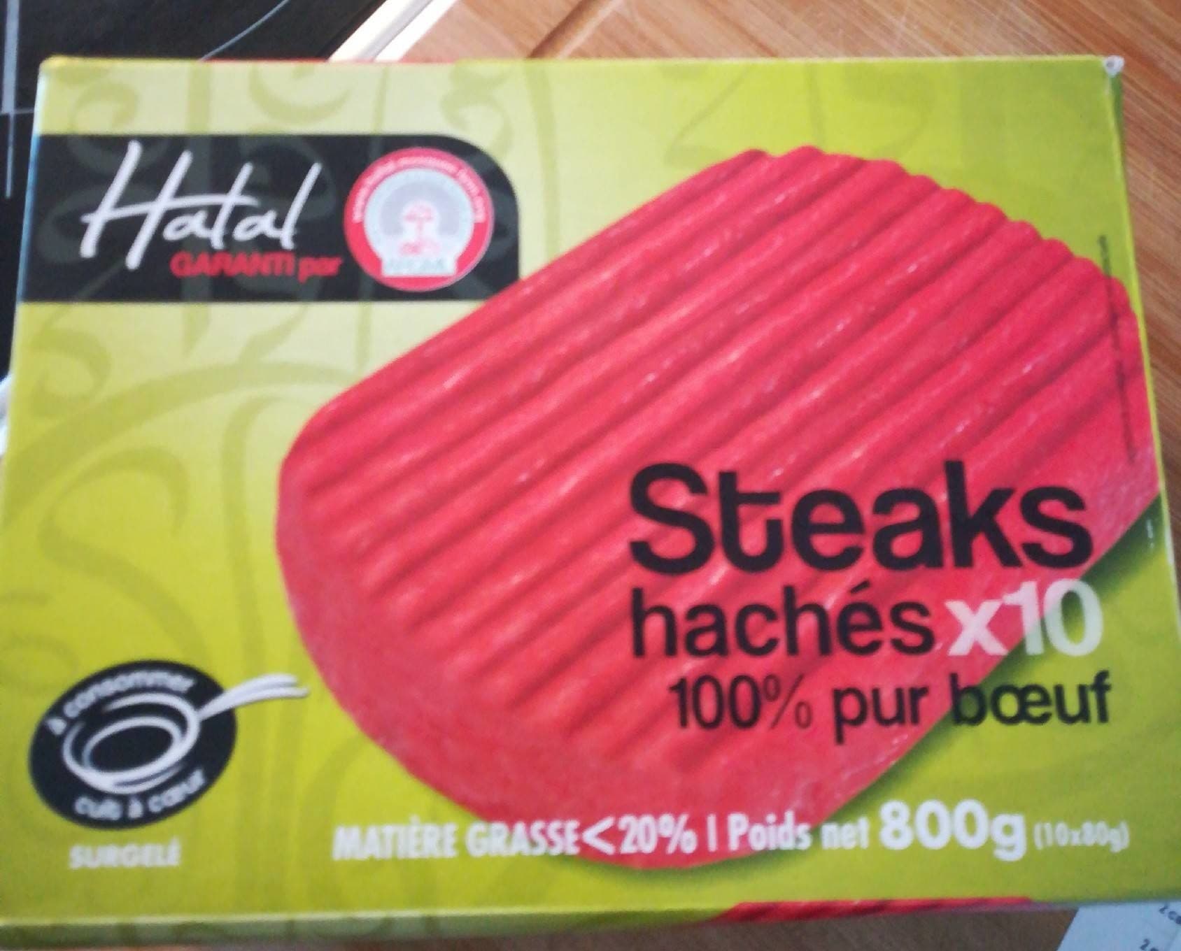 Toupargel Steaks hachés halal packshot