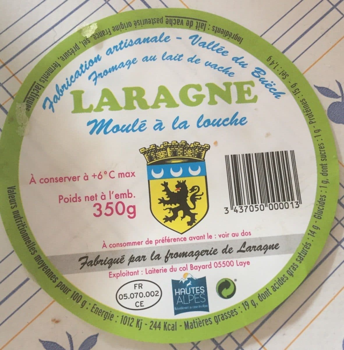 Laiterie du col Bayard Laragne packshot