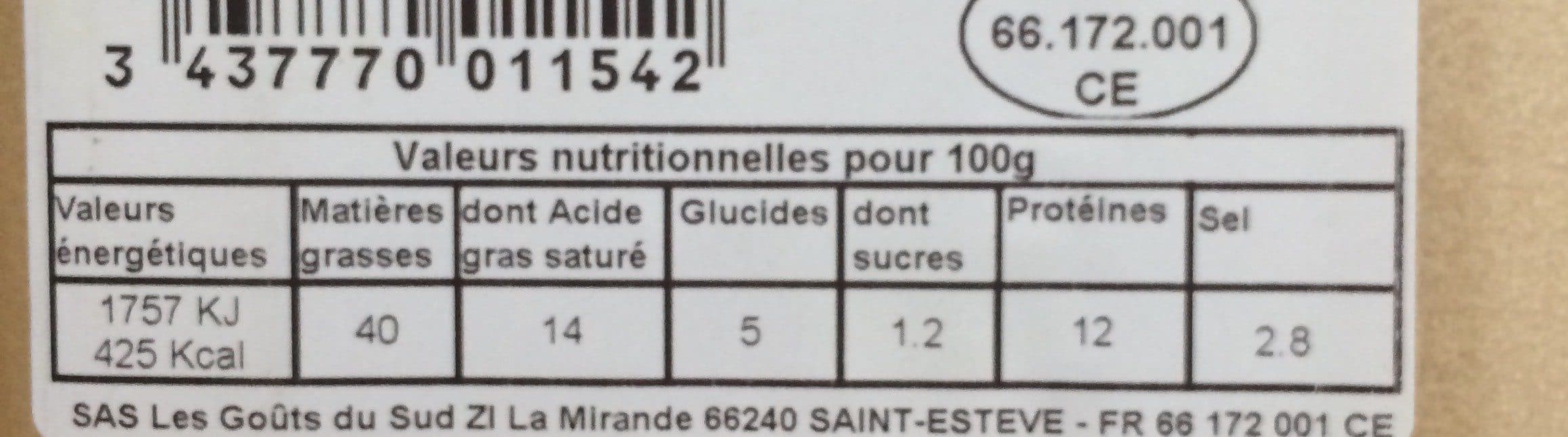 Open Food Facts Soubressade piquante packshot