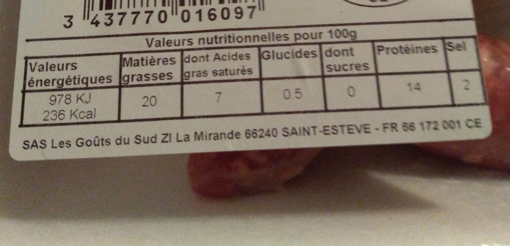 Pedelhez Saucisse catalane supérieure et son pot d'aioli packshot