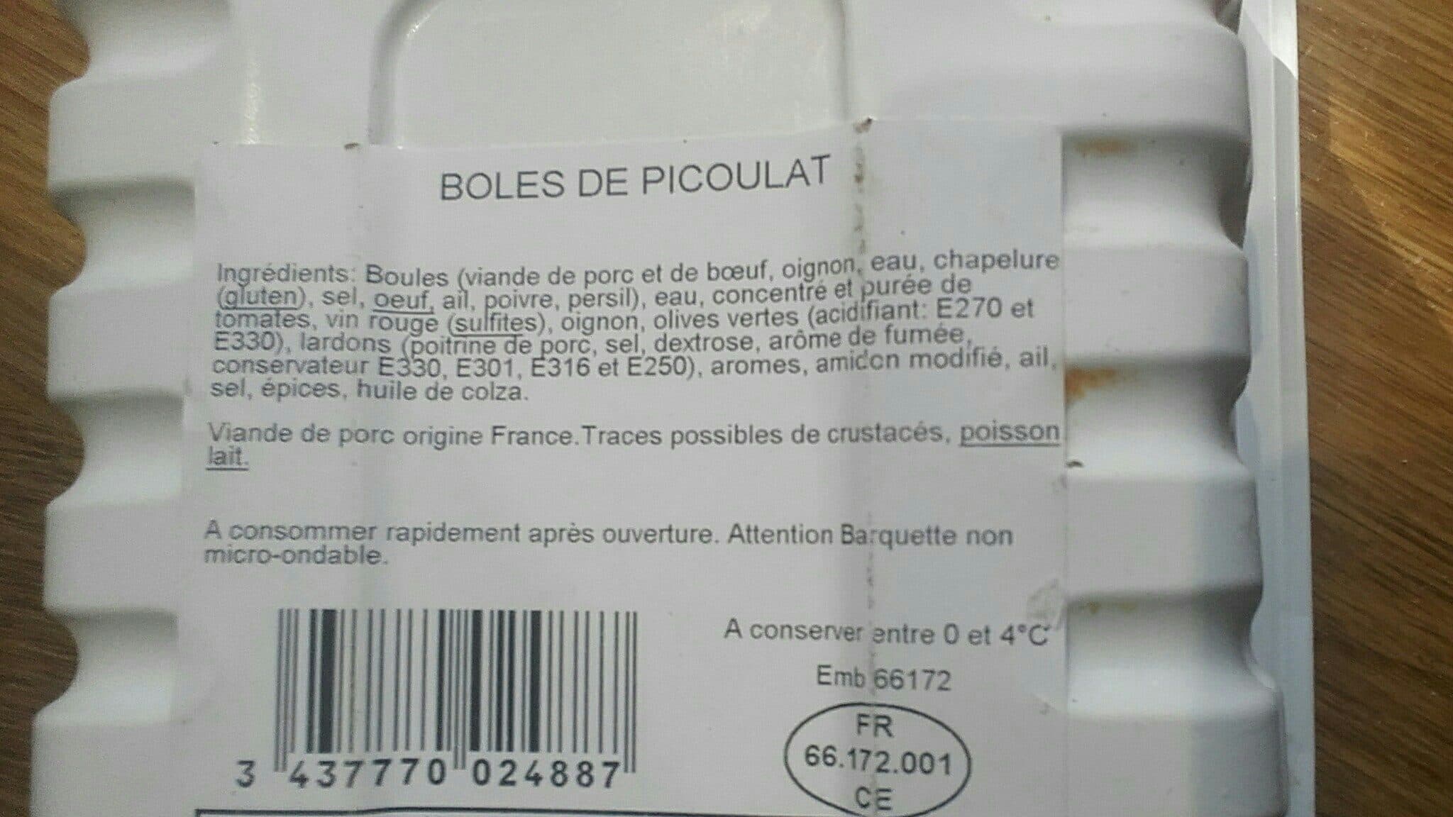 Open Food Facts Boles de picoulat packshot