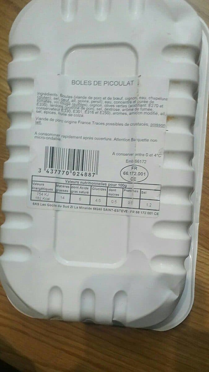 Open Food Facts Boles de picoulat packshot