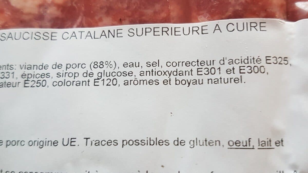 PÉDELHEZ Saucisse catalane supérieure packshot
