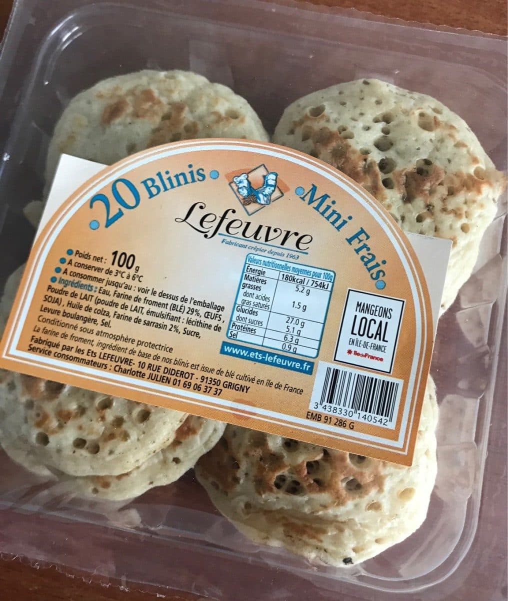Open Food Facts 20 mini blinis frais packshot