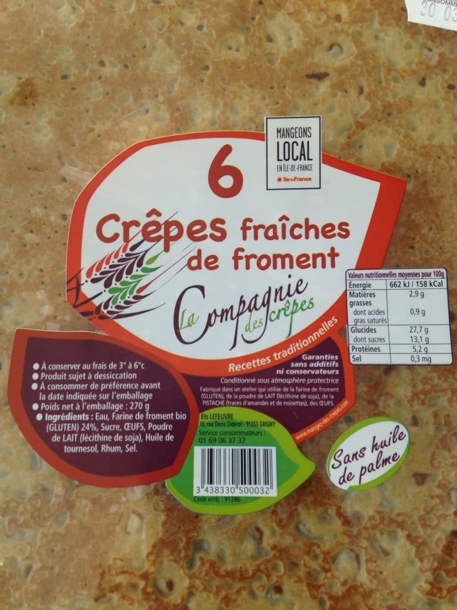 La Compagnie des Crêpes 6 Crêpes fraiches de froment packshot