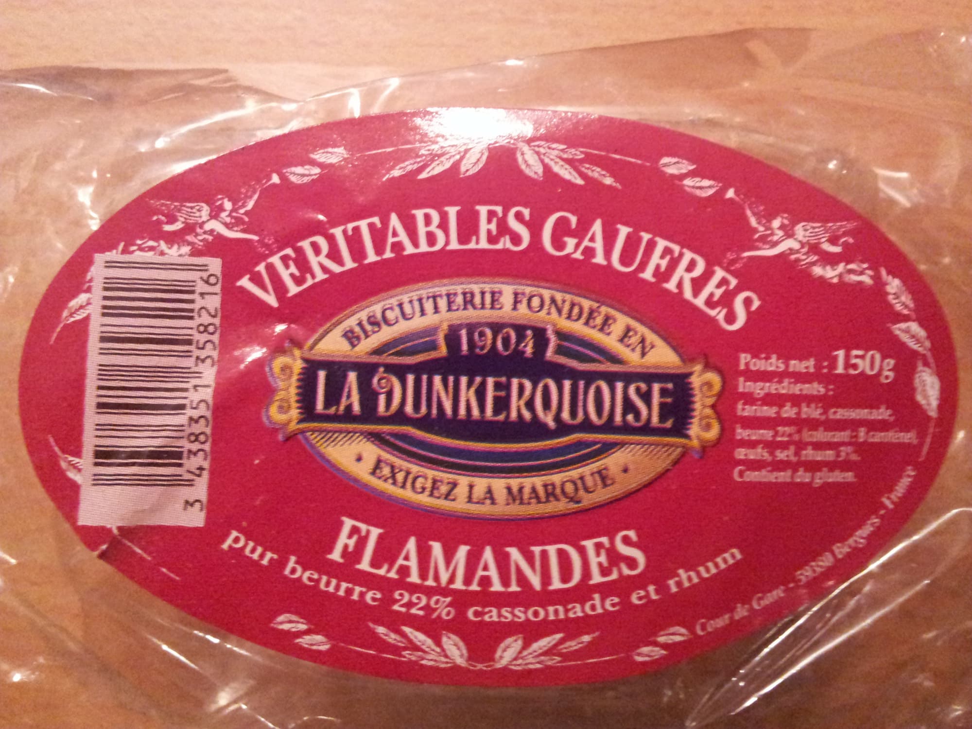 La Dunkerquoise Véritables Gaufres Flamandes packshot