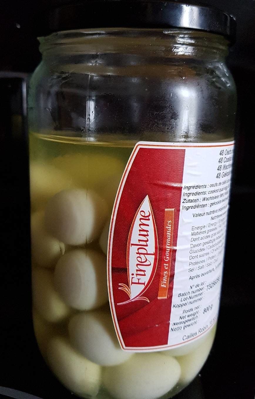 Fineplume 48 oeufs de caille cuits et écalés packshot