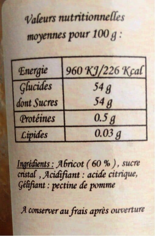 La Fruitière De Colpo Confiture d'abricot packshot