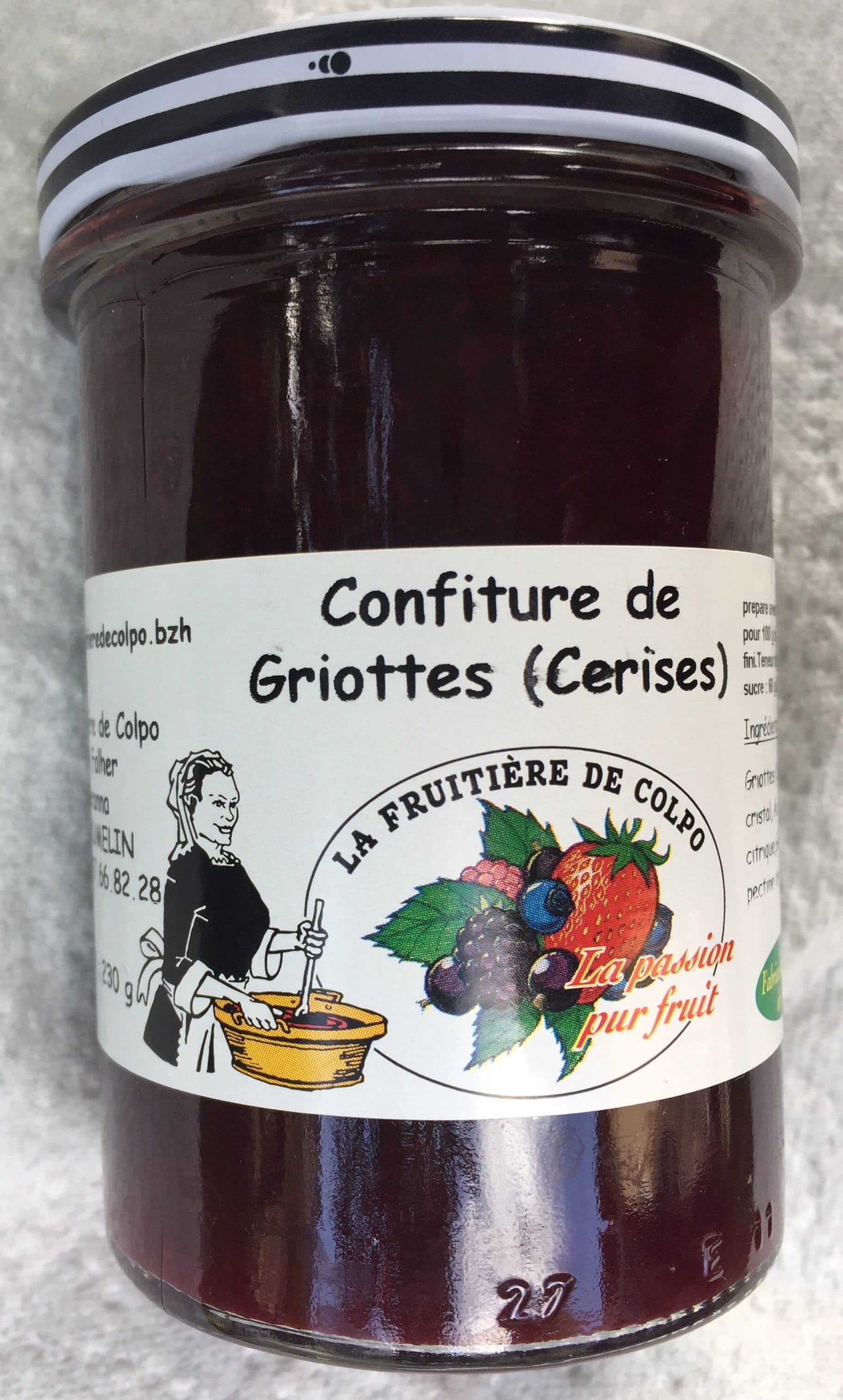 La Fruitière de Colpo Confiture de Griottes (cerises) packshot