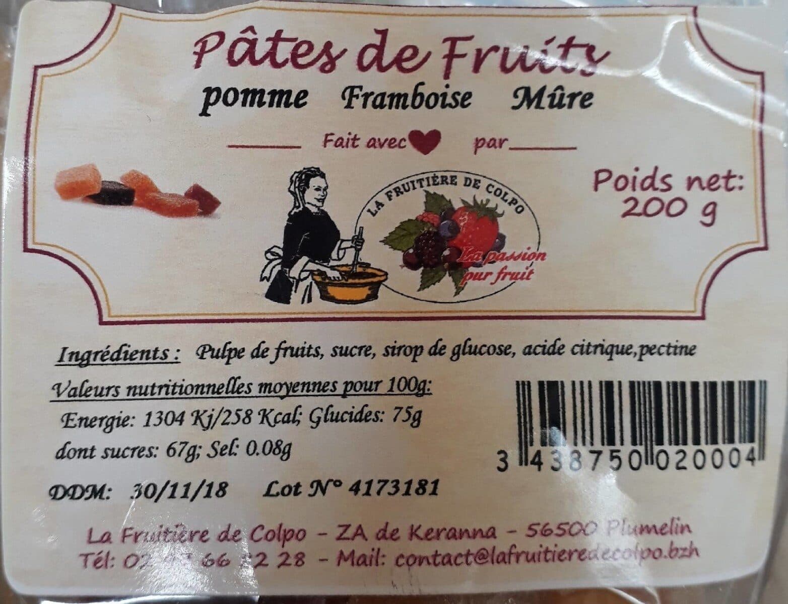 La Fruitiere De Colpo Pâtes de fruits packshot