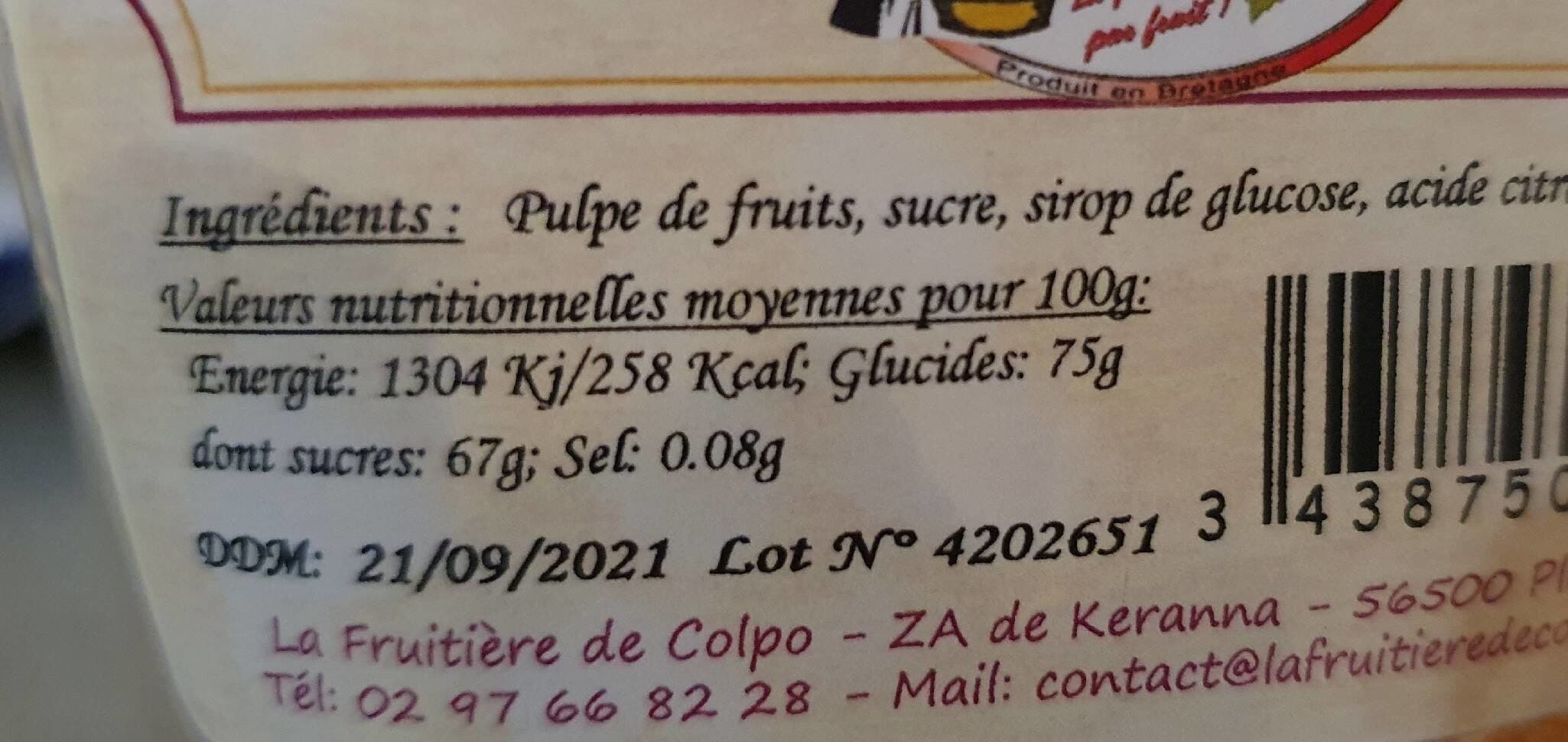 La Fruitiere De Colpo Pâtes de fruits packshot