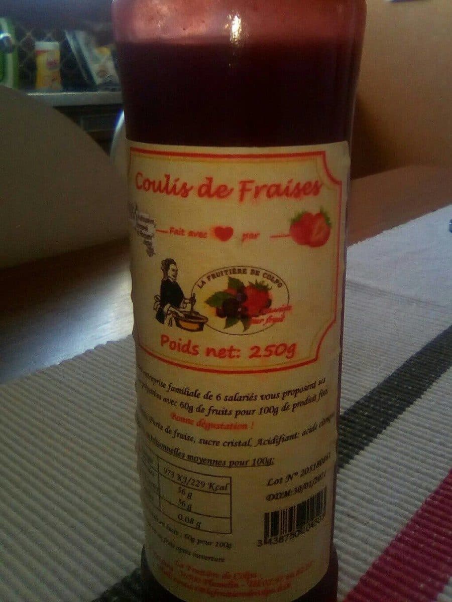 La Fruitière de Colpo Coulis de fraise packshot