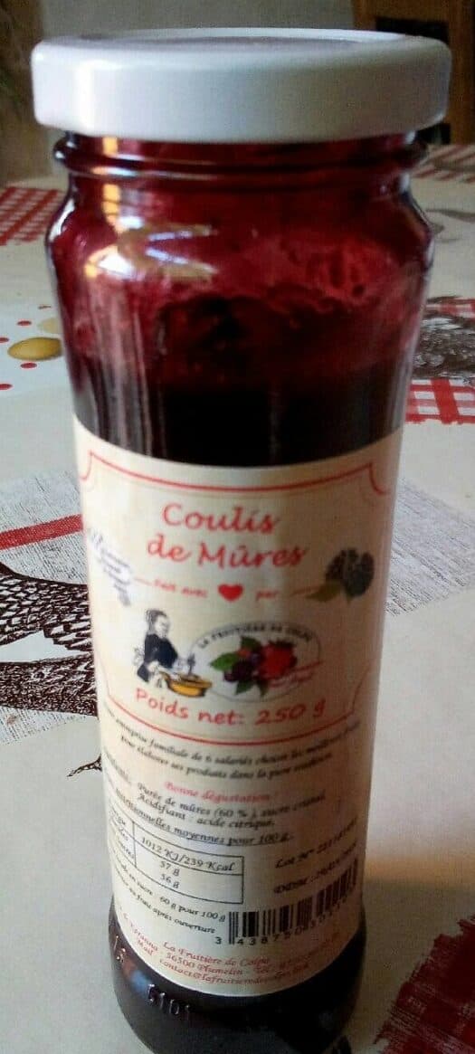 La Fruitière de Colpo Coulis de mures packshot