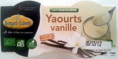 Bernard Gaborit Yaourts vanille packshot
