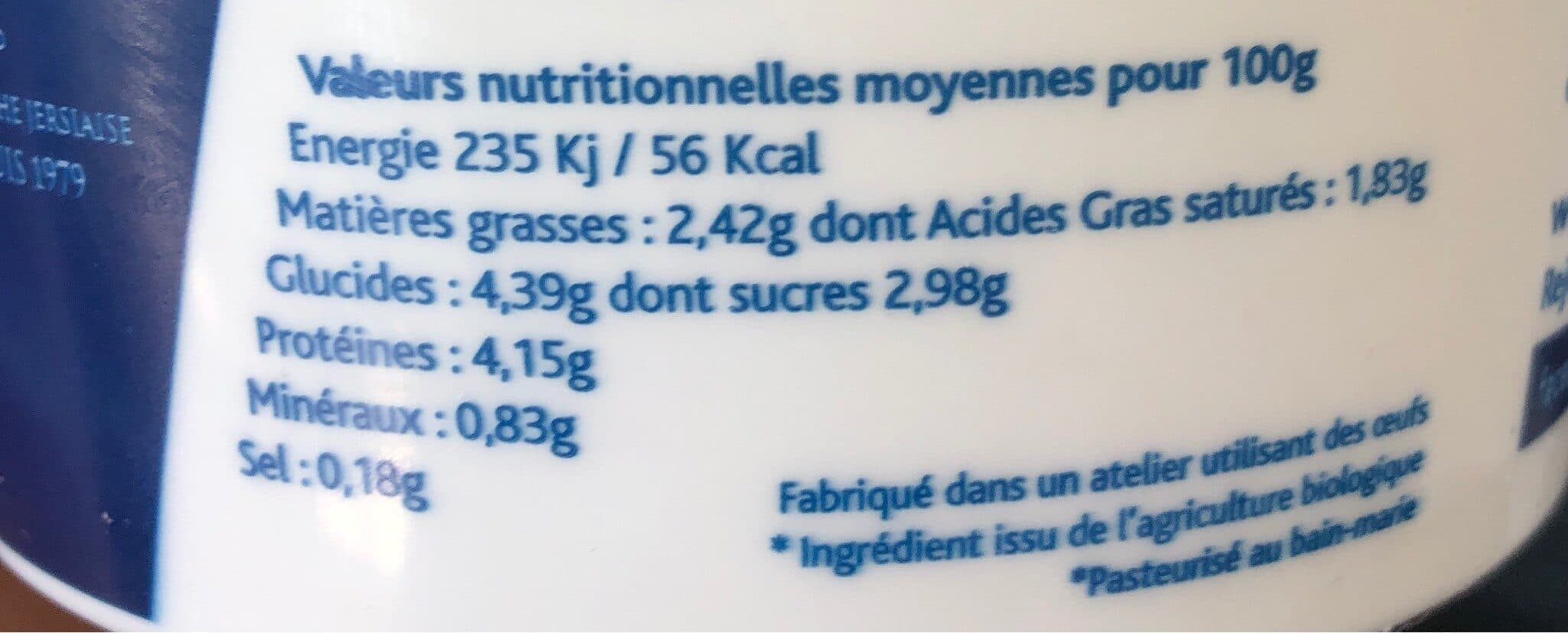 Bernard Gaborit Yaourt nature 1/2 de jersiaise packshot