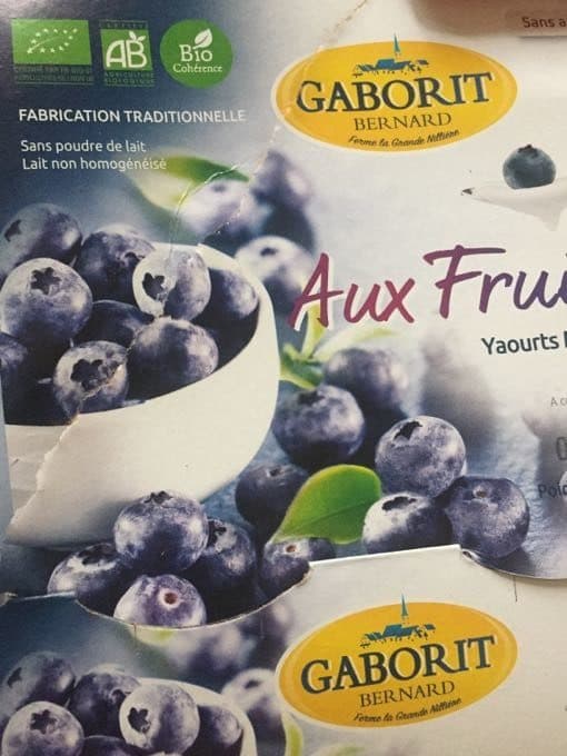 Bernard Gaborit Yaourt Myrtilles Sans arôme packshot
