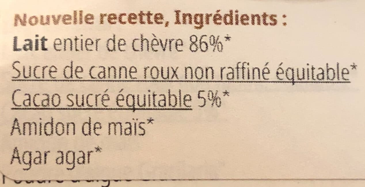 Gaborit Chèvre choco - flan au chocolat packshot