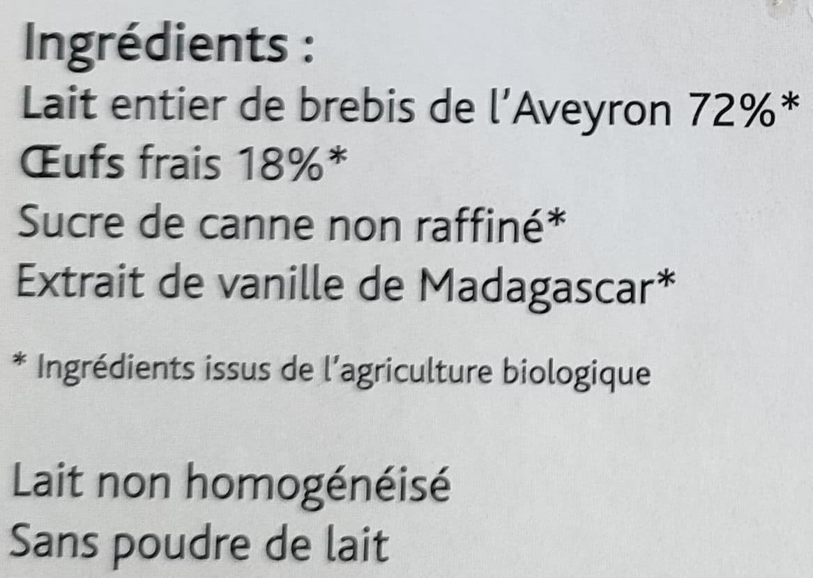 Bernard gaborit Oeufs au Lait de brebis packshot