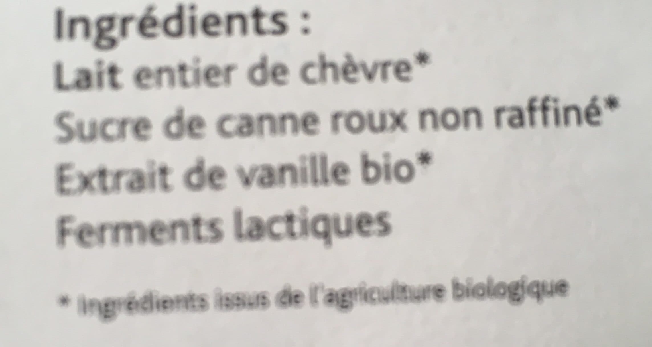 Bernard Gaborit Yaourts de Chèvre Vanille packshot
