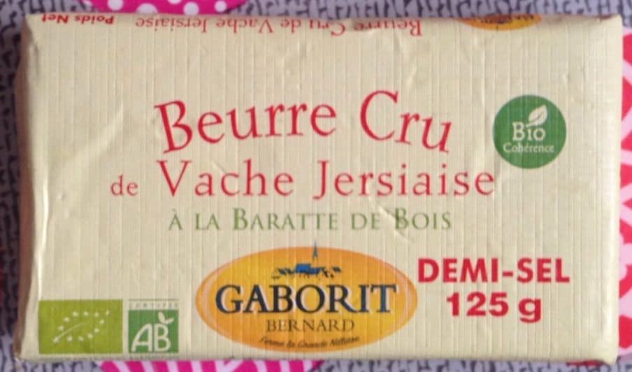 Bernard gaborit Beurre cru de vache Jersiaise demi-sel bio packshot