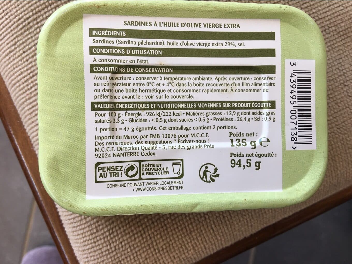 Rochambeau Sardines packshot